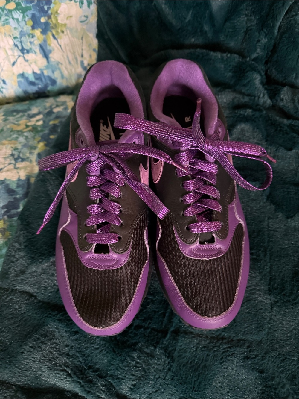 Nike Air Purple and Black Women's Casual Sneakers